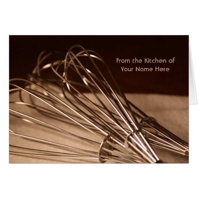 Cartão de Receita Personalizada Whisk (Frente horizontal)