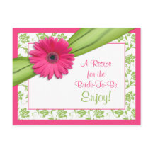 Cartão de Receita Rosa Daisy para a Noiva