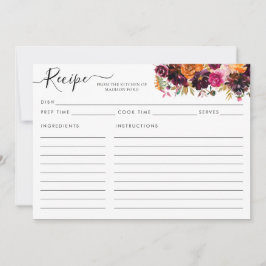 Cartão de Receita Rosa Terracotta Floral Moderno