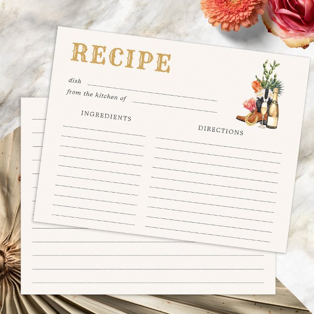 Cartão de Receita Western (Western Recipe Card by Painted Paperie
)