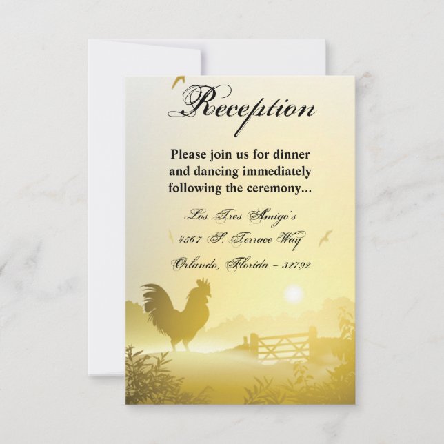 Cartão de Recepção 3,5x5 Sunny Morning Fazenda Paí (Frente)