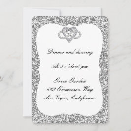 Cartão de Recepção Cardíaca Infinito Com Glitter S