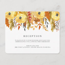 Cartão de Recepção de Aquarela de Outono Encantado