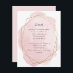 Cartão de Recepção de Bat Mitzvah Rosa Elegante<br><div class="desc">Este design moderno apresenta um design de aquarela em ouro e seu texto personalizado. Use o formulário modelo para adicionar seu texto. Os menus avançados de edição,  acessados selecionando a Ferramenta Design,  permitirão que você altere as fontes,  as cores e o layout.</div>