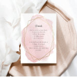 Cartão de Recepção de Bat Mitzvah Rosa Elegante<br><div class="desc">Este design moderno apresenta um design de aquarela em ouro e seu texto personalizado. Use o formulário modelo para adicionar seu texto. Os menus avançados de edição,  acessados selecionando a Ferramenta Design,  permitirão que você altere as fontes,  as cores e o layout.</div>
