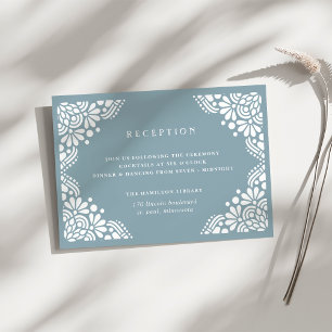 Cartão de Recepção de Casamento Beaux Arts   Turma