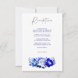 Cartão de Recepção de Casamento Boho de Flor Silve