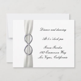 Cartão de Recepção de Casamento Branco Infinity Pr