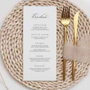 Cartão de Recepção de casamento Clássico do Menu d