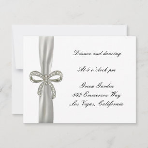 Cartão de Recepção de Casamento com Arco de Diaman