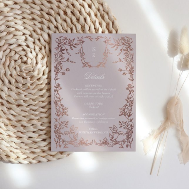 Cartão de Recepção de Casamento com Monograma de B (Criador carregado)