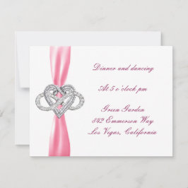 Cartão de Recepção de Casamento Coração Infinito R