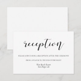 Cartão de recepção de casamento de design elegante