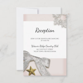 Cartão de Recepção de Casamento de Inverno Flocos 