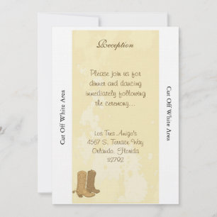 Cartão de Recepção de casamento do Cowboy