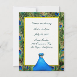 Cartão de Recepção de Casamento do Pavão