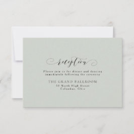 Cartão de recepção de casamento elegante simples v