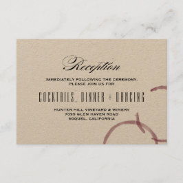 Cartão de Recepção de Casamento em Vinícola com Ma