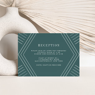 Cartão de Recepção de Casamento Empire Jasper