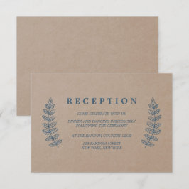Cartão de Recepção de Casamento Floral Rústico | F