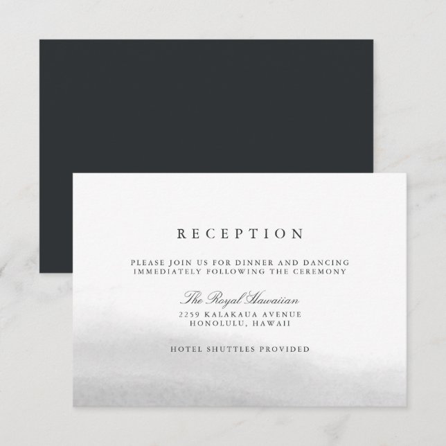Cartão de Recepção de Casamento Mist (Frente/Verso)