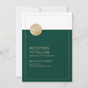 Cartão de recepção de casamento moderno minimalist