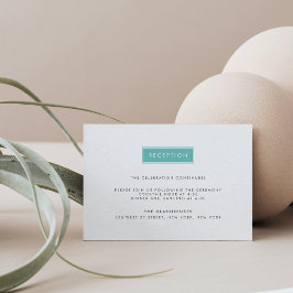 Cartão de Recepção de Casamento Moderno | Piscina