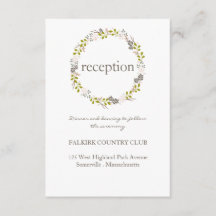 Cartão de Recepção de Casamento na Floresta