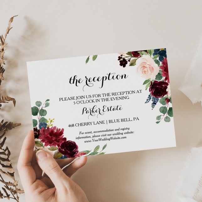 Cartão de Recepção de casamento Russo de outono (Criador carregado)