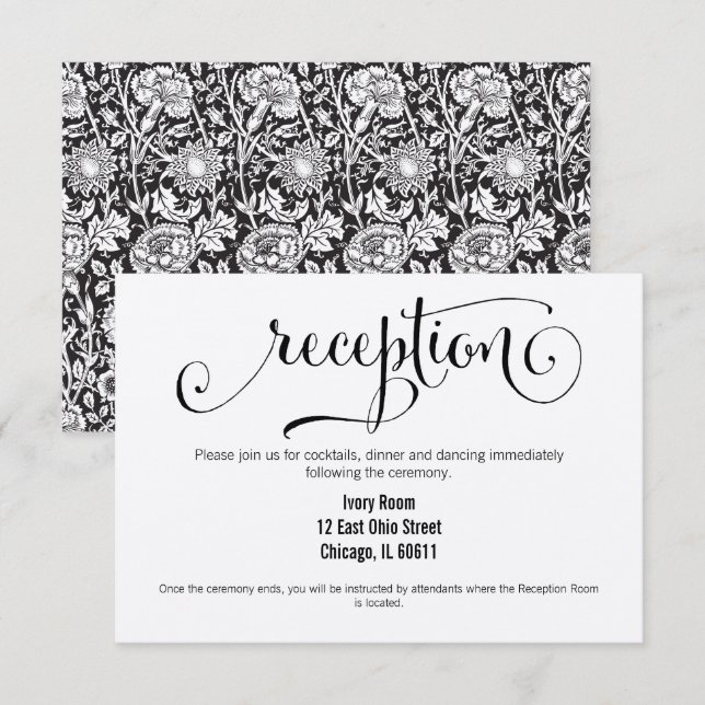 Cartão de Recepção de Casamento Rustic Modern We D (Frente/Verso)