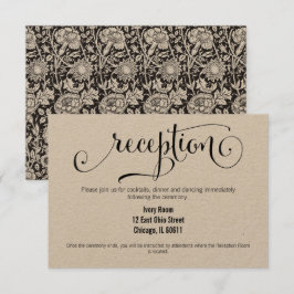 Cartão de Recepção de Casamento Rustic Modern We D