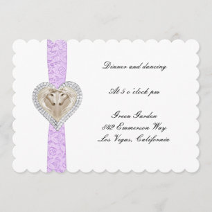 Cartão de Recepção de Casamento Unicórnio Roxo de