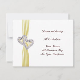 Cartão de Recepção de Corações de Limão Personaliz