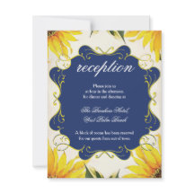 Cartão de Recepção de Girassol - Conjunto de Convi