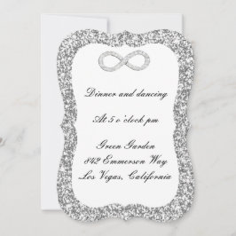 Cartão de Recepção de Infinidade com Diamante de L