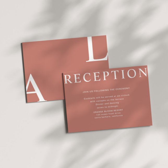 Cartão de Recepção de Layout Ultra Moderno (Criador carregado)