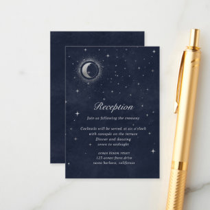 Cartão de Recepção de Lua de Prata Celestial