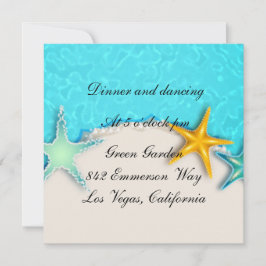 Cartão de Recepção de Verão da Estrela do Mar Boni