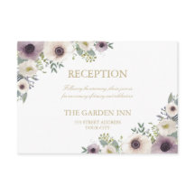 Cartão de Recepção do Buquê Anemone