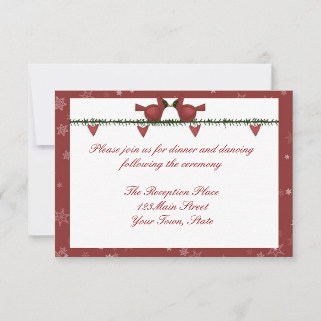 Cartão de Recepção do Feriado de Inverno dos Carde (Frente)