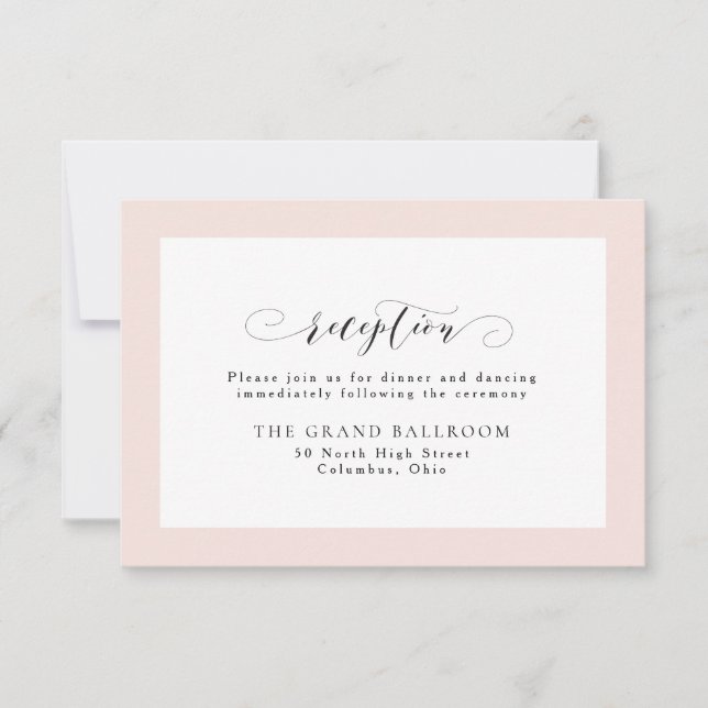 Cartão de recepção formal de quadro emborrachado (Frente)