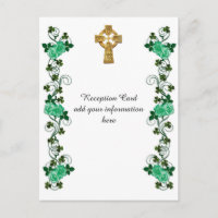 Cartão de recepção Irish Celtic Cross