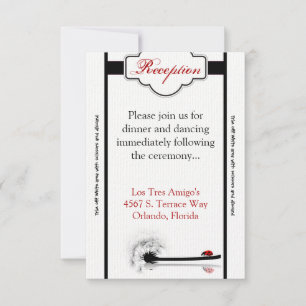 Cartão de recepção Lady Bug Dandilion Flower Ins 3