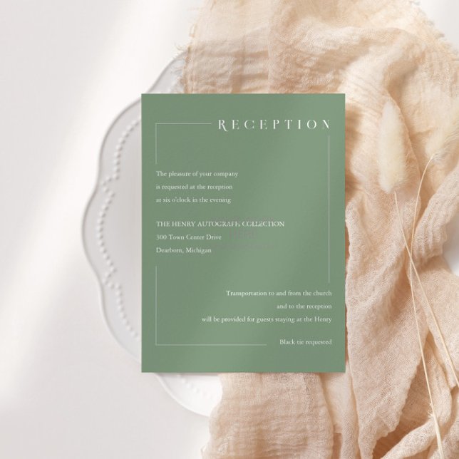 Cartão de recepção moderno, iniciais (Criador carregado)