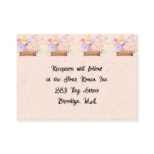 Cartão de Recepção para Casamento e Flores Russos 