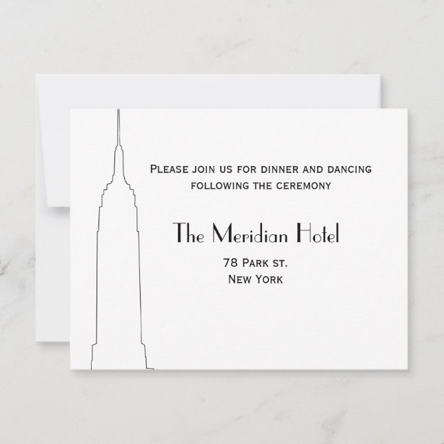 Cartão de Recepção Skyline NYC (Frente)