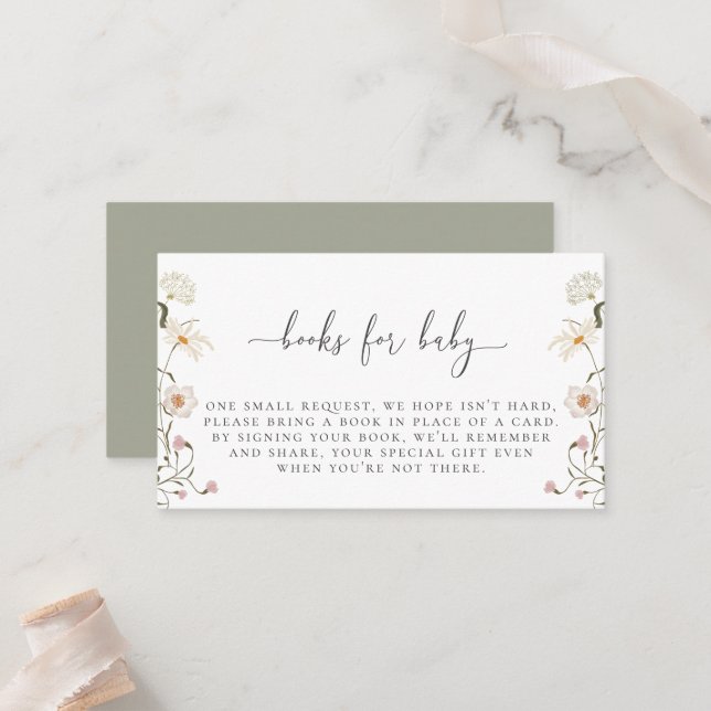 Cartão de Receptáculo de Pedido de Livro Selvagem (Frente/Verso In Situ)