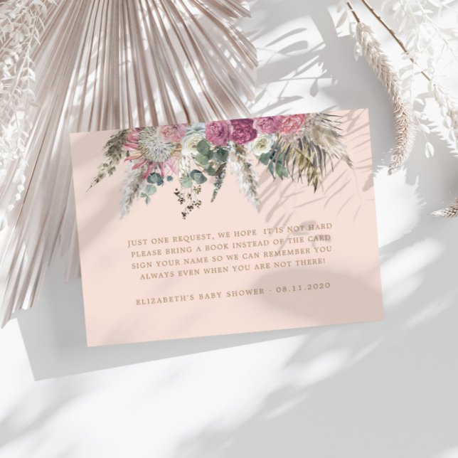 Cartão de recinto de churrasco de bebê floral boêm (Criador carregado)