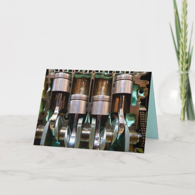 cartão de reconhecimento de pistões de motor de au (Frente)