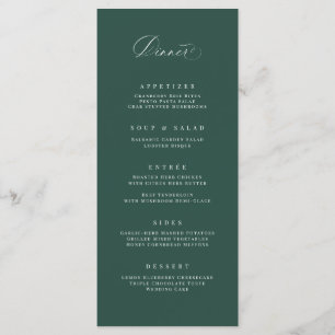 Cartão de refeição do menu Janto clássico